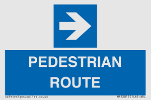 PEDESTRIAN ROUTE - right arrow